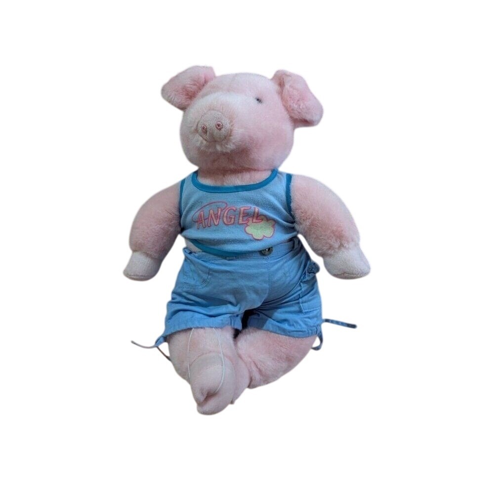 Paws & Claws Pink Pig Plush 17" Stuffed Animal Blue Angel Outfit Cargo Shorts
